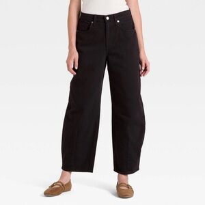 Universal Thread™Women's Black High-Rise Easy Barrel Ankle Jeans - NWT Size 0